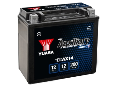 GS Yuasa YBXAX14 12V 12Ah 200A Yuasa Auxiliary Hilfsbatterie AGM wartungsfrei